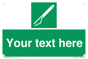 Custom sign safe condition Line throwing appliance